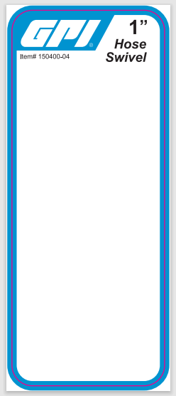 113110-06 arty 113130-06 Card, 3/4 Swivel Hose 250/PK