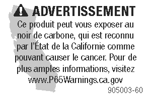 905003-60_Prop 65 Label - Carbon Black FRENCH 905003-60 PROP 65 Label, French