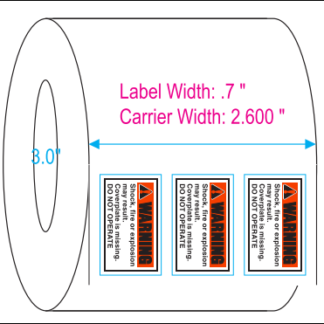 #110119-1 DECAL, WARNING ORANGE/BLK